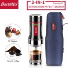 Barsetto 2 in 1 portable Coffee Machine , 15 Bar Manual capsule espresso Maker For  Nespresso capsules & coffee powder