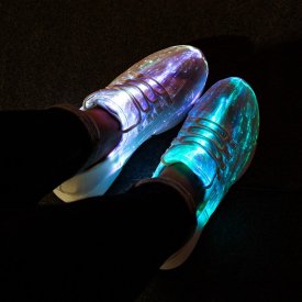 LED Fiber Optic Sneaker Shoes for Girls/Boys/Men